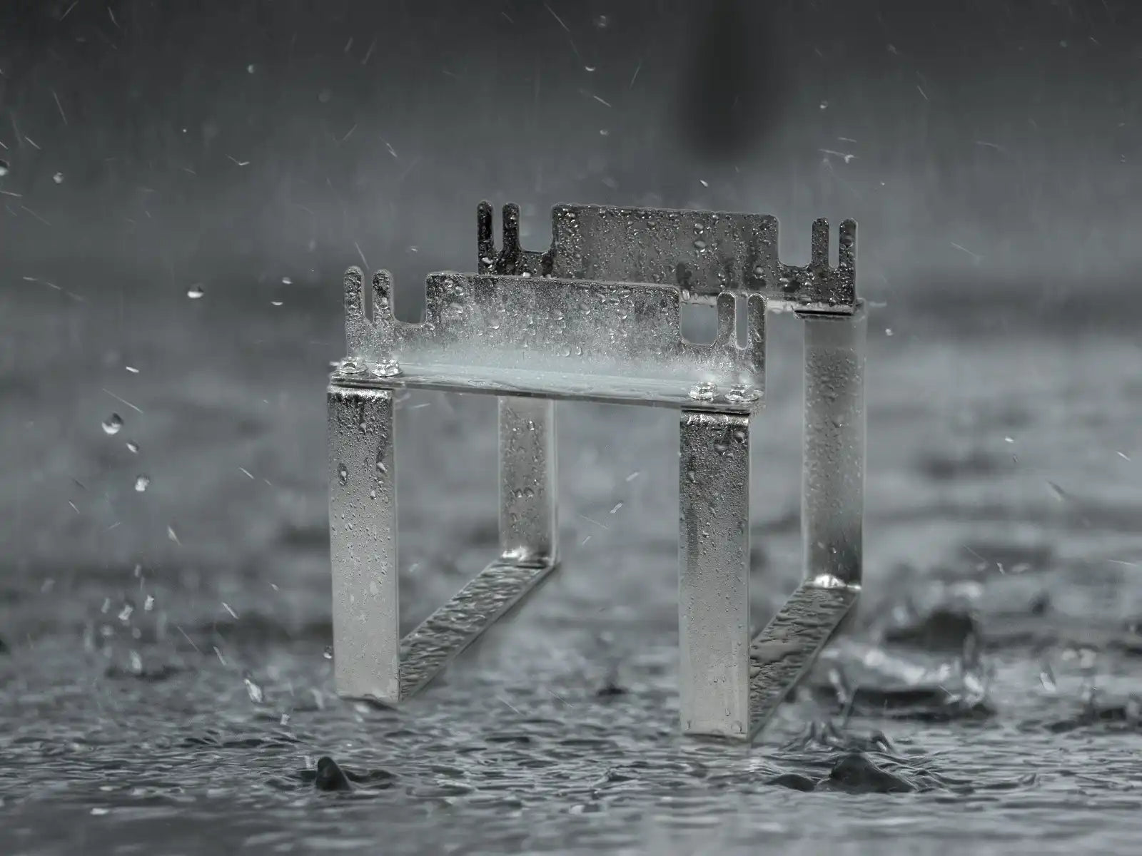 The polaflex mole trap releaser is in the rain and can withstand harsh environments without damage