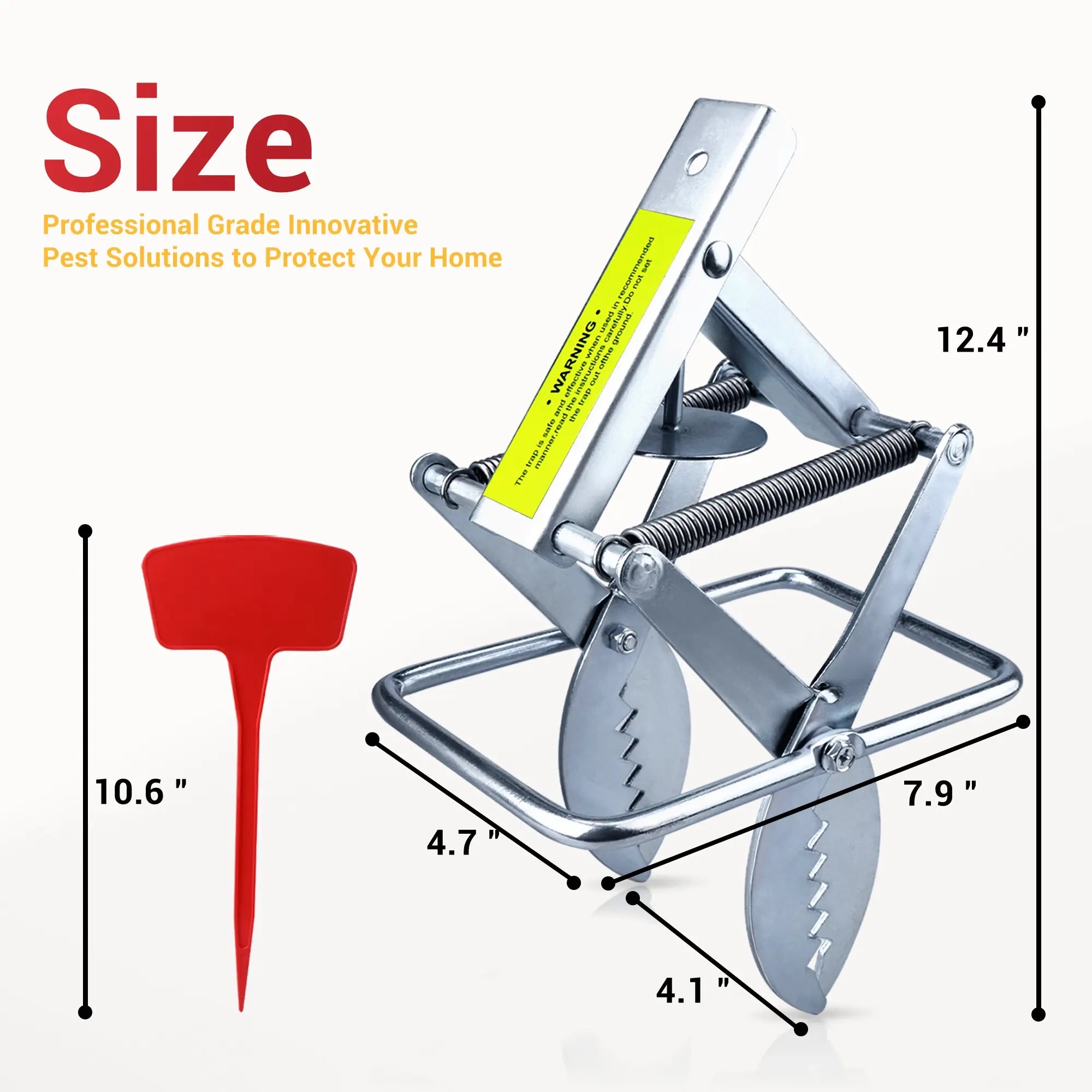 mole trap size