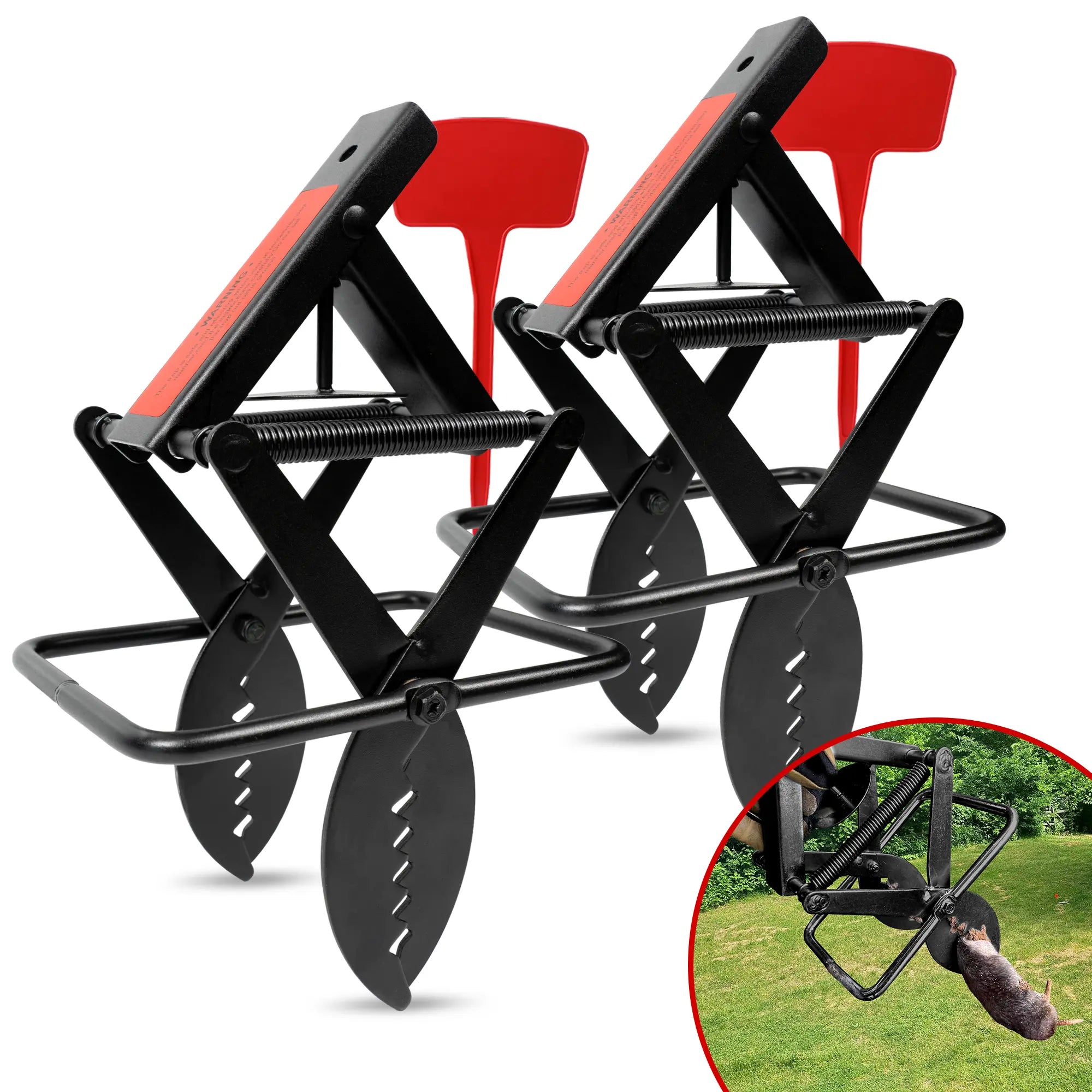 polaflex jagged mole trap 2 pcs - mole scissor trap