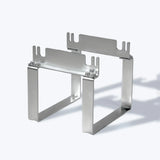 Metal polaflex mole trap releaser on a white background
